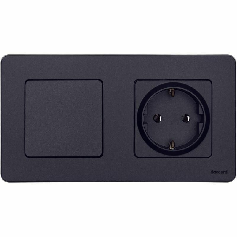 Выключатель 1-кл. Inspiria 10А IP20 250В 10AX механизм антрацит Leg 673603