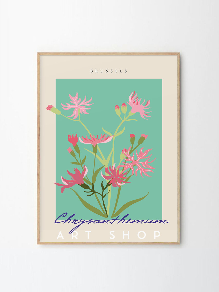 Интерьерный постер Flower Gallery 25 (30х40 см) - Цветочный сад 