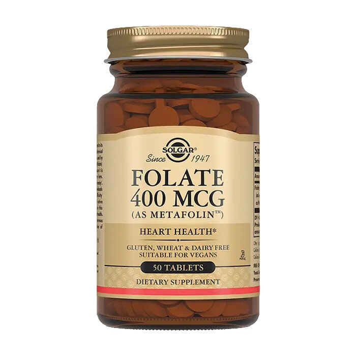 Solgar Фолат 400 мкг Метафолин Folate 400 mcg (as Metafoline) Tablet таблетки массой 250 мг 50 шт