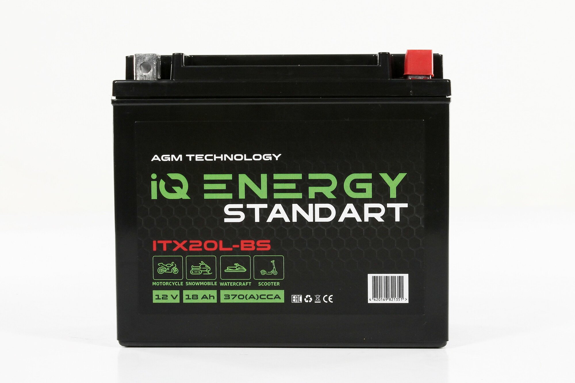 Мото аккумулятор IQ Energy 18 Ah 350A (CT 12201, YTX20-BS) 177х88х154 о/п