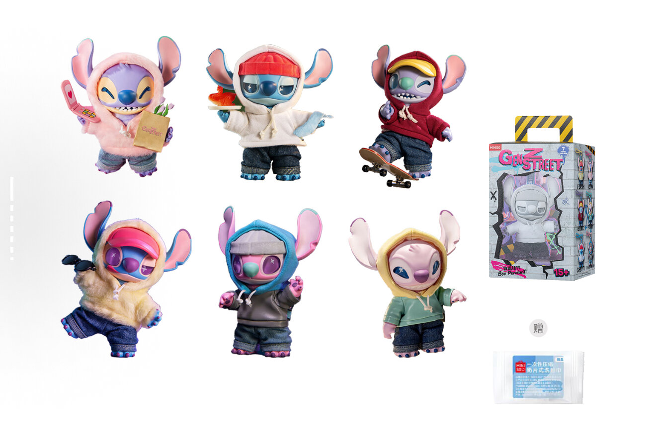 Брелок-игрушка Miniso x Disney Stitch GenZ, ОРИГИНАЛ, искусственный мех, коллекционная, 1 шт