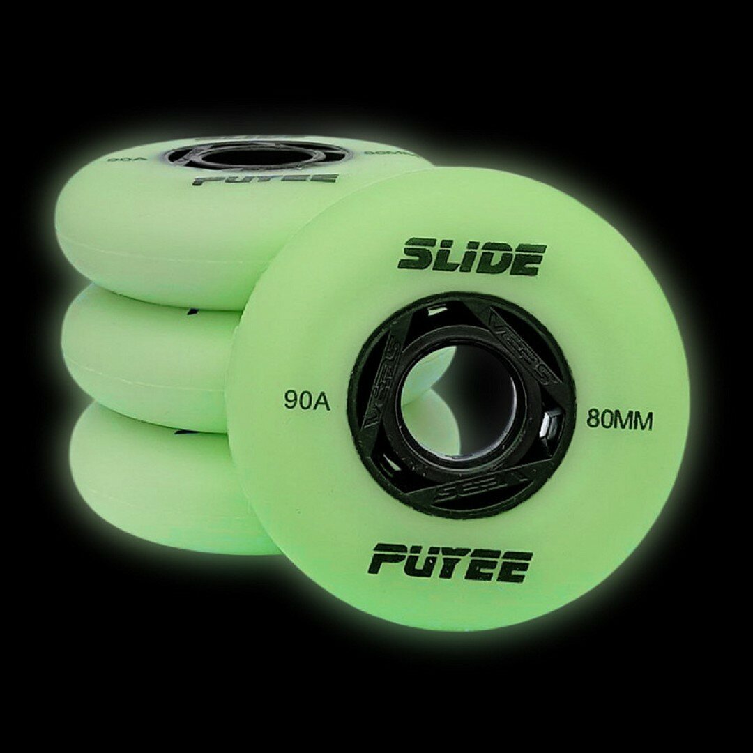 Колёса для роликовых коньков Seba "Slide Puyee", 80/90А (4шт) - Green