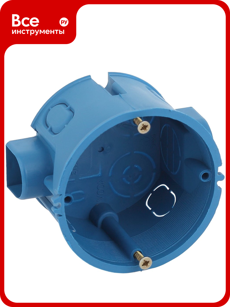 Установочная коробка ЭРА кутс 68х45мм для твердых стен саморез стыковочные узлы синяя IP20 Б0039186