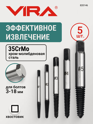Изображение товара Набор экстракторов 5 шт. VIRA