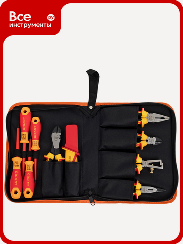 Изображение товара Набор электромонтажного инструмента Gigant VDE 1000В, 10 инструментов GT-10