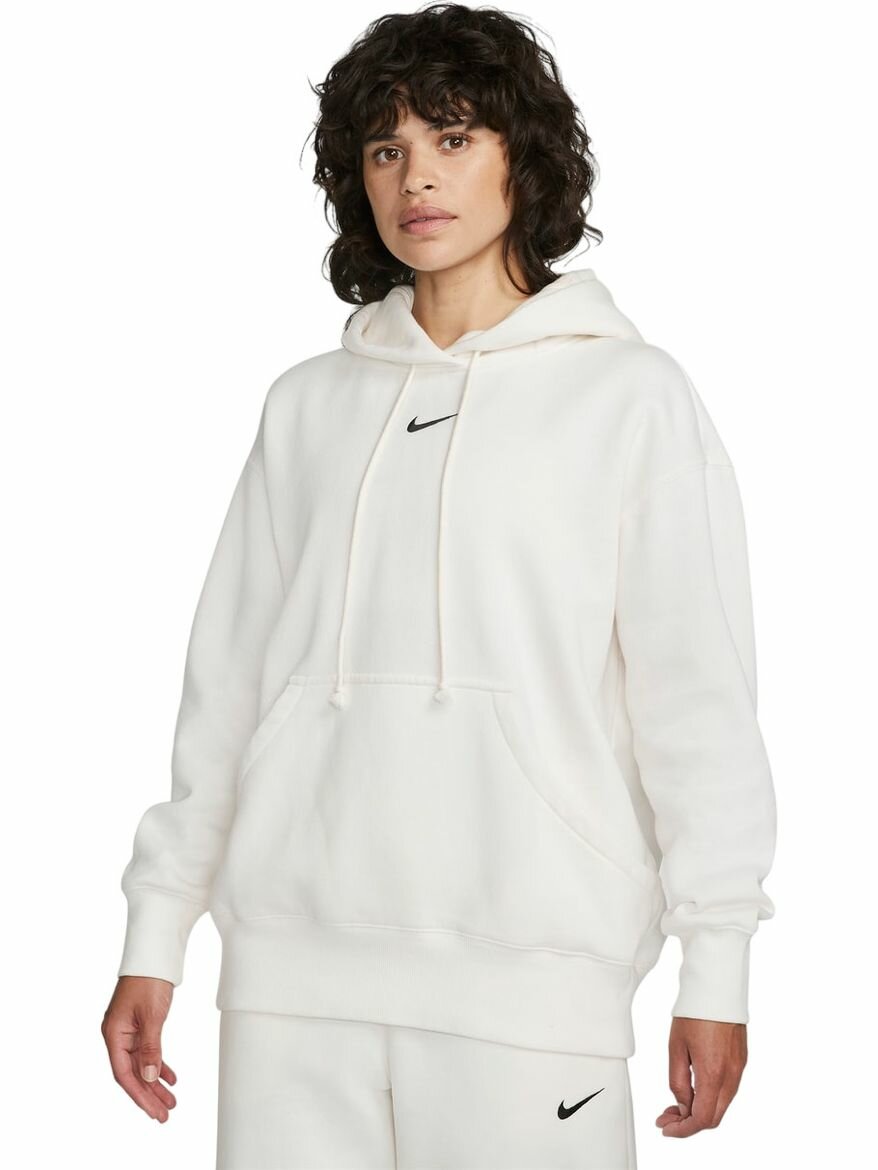 Худи спортивное NIKE NSW PHNX FLC OS PO HOODIE W, размер XS INT, , белый,