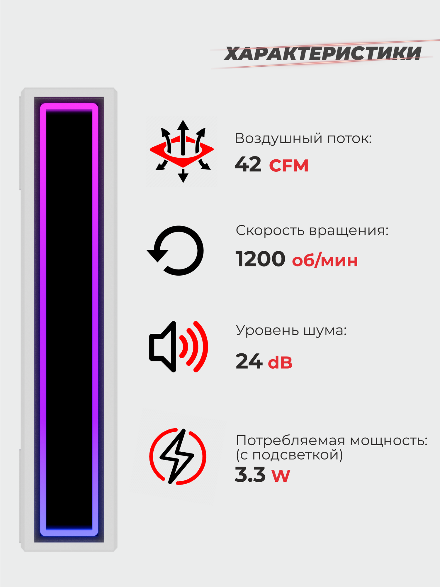 Комплект вентиляторов Iron Pride COOL BLADE F7 120мм ARGB (2шт), гидродинамический подшипник — фото 1