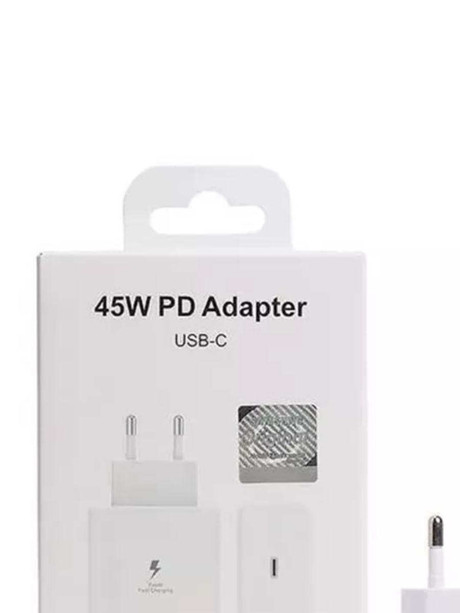 Зарядное устройство для телефона Samsung 45W с кабелем Type-C White