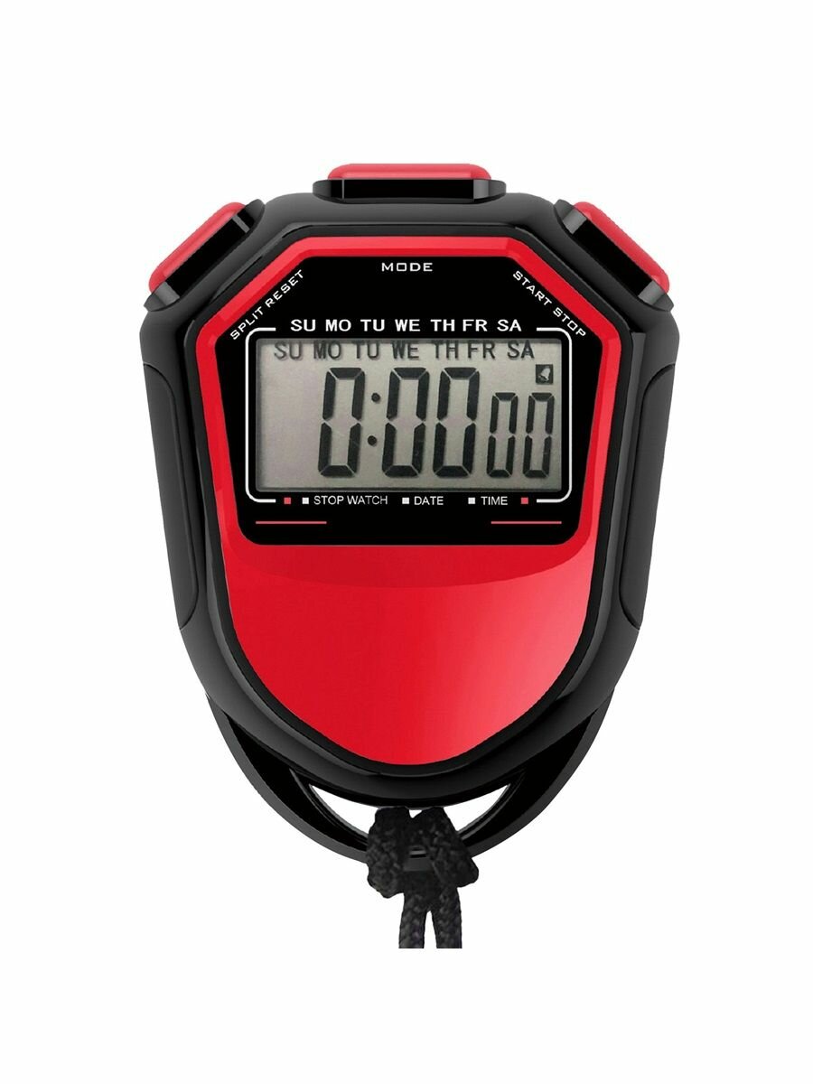 Водонепроницаемый цифровой секундомер с ЖК-дисплеем ручной таймер хронограф спортивный счетчик для плавания бега футбольных тренировок с регулируемым ремешком