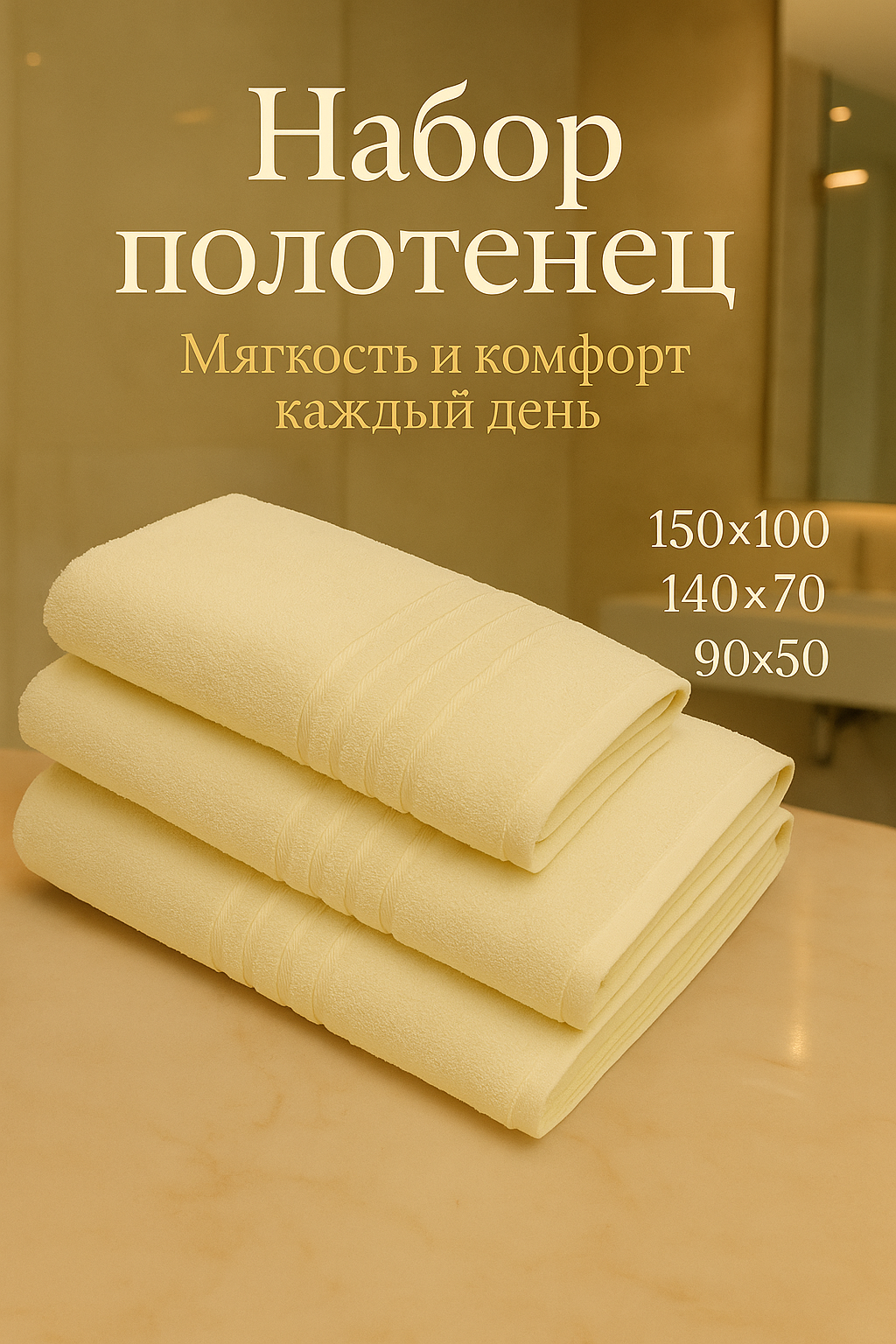 Набор махровых полотенец – для сауны, банных и лица. Mягкое и впитывающее, 100% хлопок, для вашего тела и дома