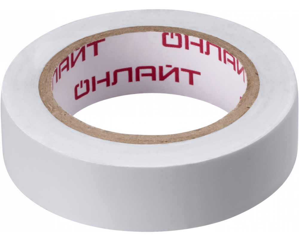 Изолента ПВХ онлайт OIT-B15-10/WH 0.13х15мм белая 10м 71673 / защитная лента