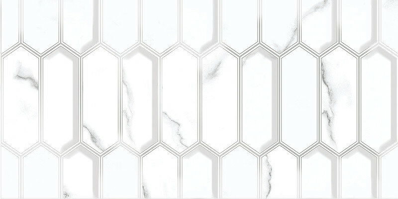 Керамическая плитка Azori Calacatta Opaco Diamond 00-00108674 настенная 315х63 см белый
