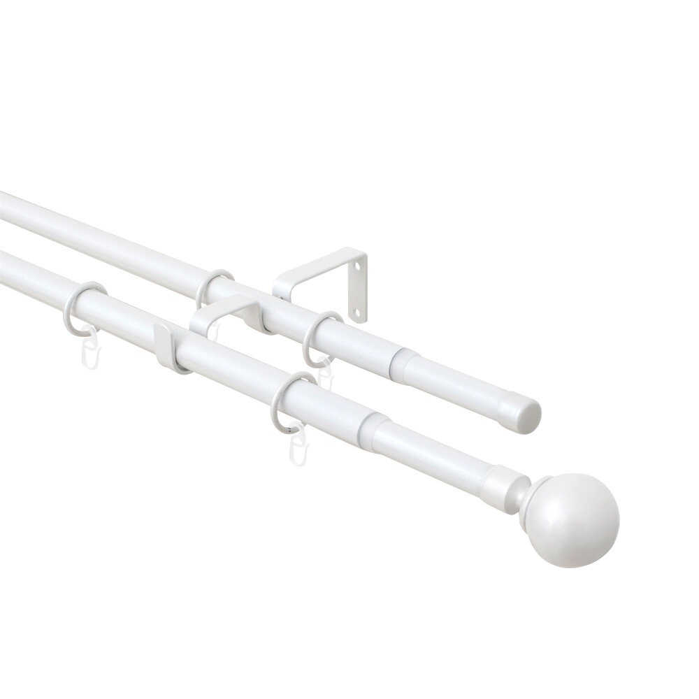 Картинки Карниз Arttex двойной 16/19 мм телескоп 15.101 160/300 с металлическими кольцами