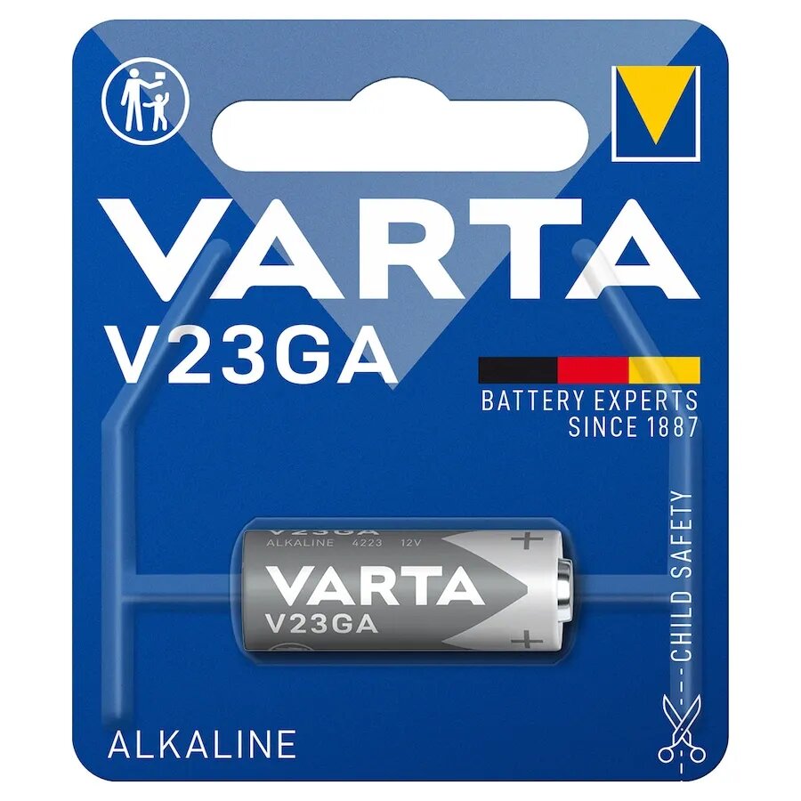 Батарейка VARTA V23GA / A23 / MN21 BL1 (1) шт. в блистере, щелочная, 12В