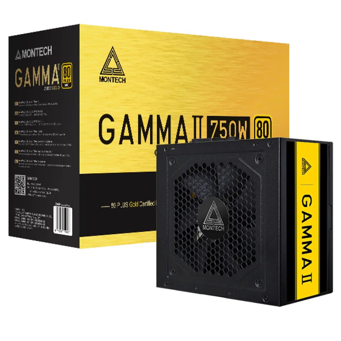 Блок питания Montech Gamma II 750 W 80 Plus Gold (ATX, 750 Вт, LLC + DC-to-DC)