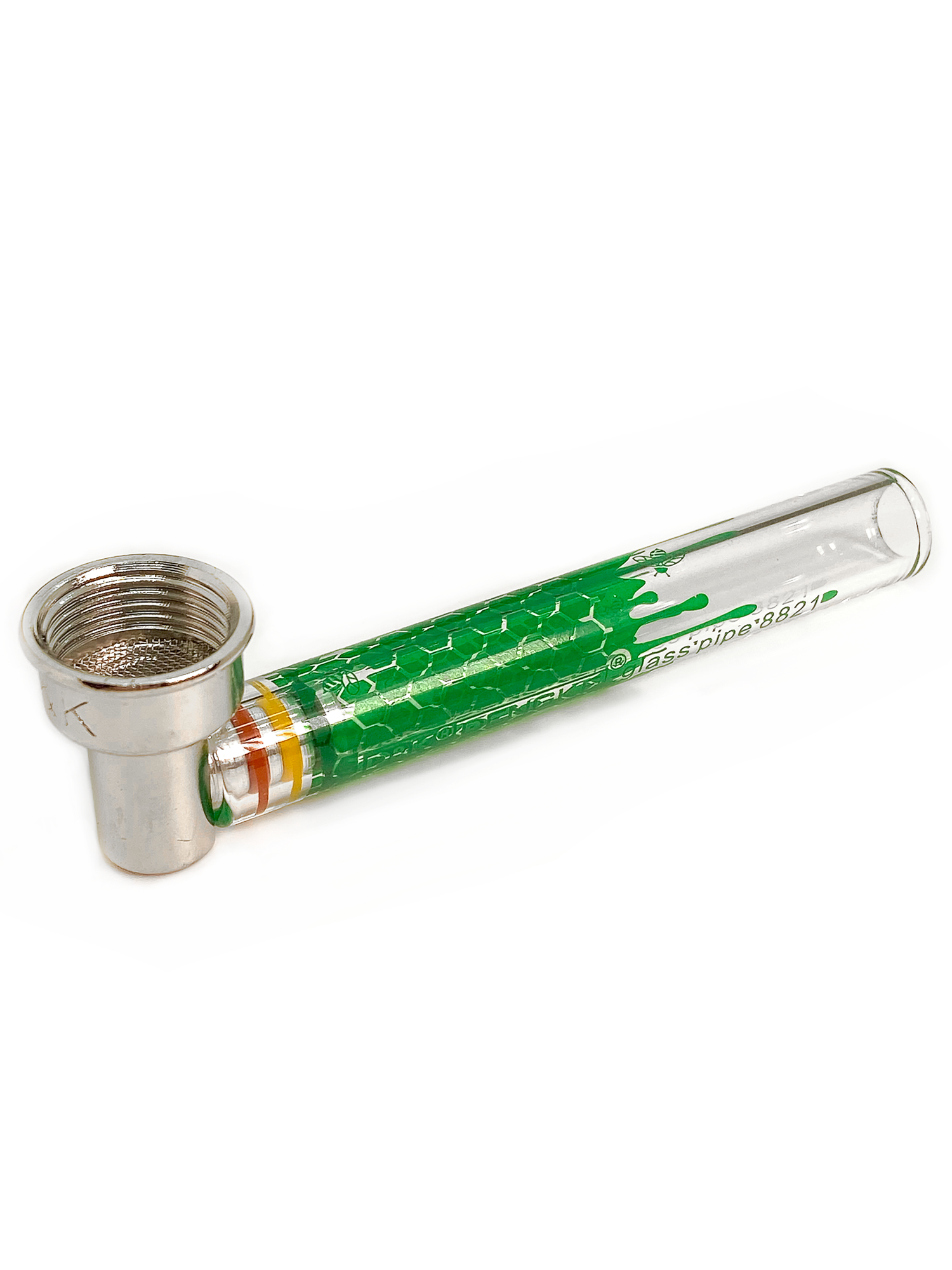 Мундштук трубка Bee Cells Shooter Green 9.5 СМ из боросиликатного стекла