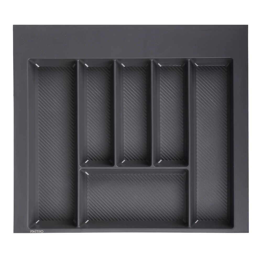 Лоток для столовых приборов KITRO в базу 600 мм подрезаемый графит