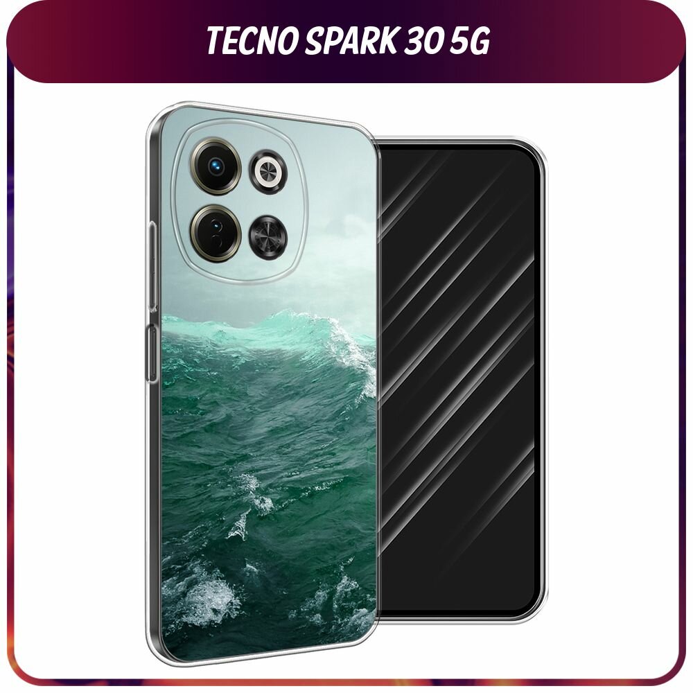 Чехол на Tecno Spark 30 5G / Текно Спарк 30 5G с принтом "Волны 12"