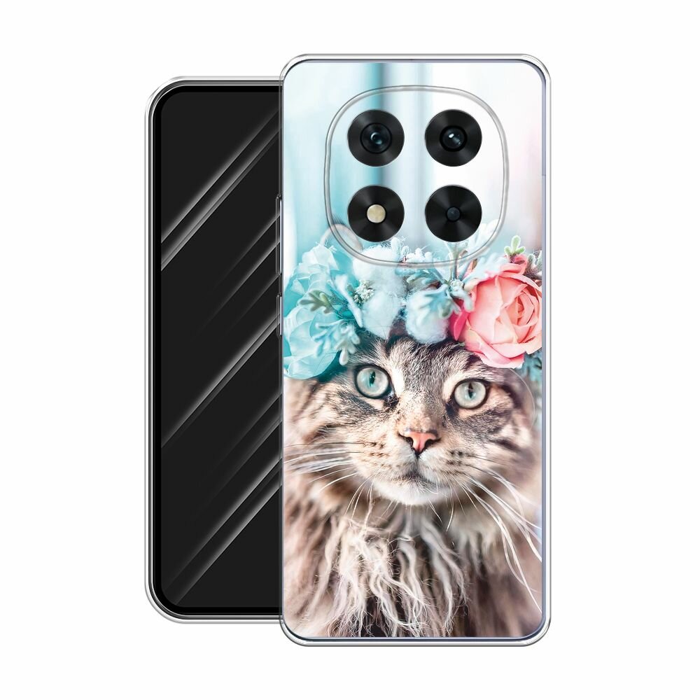 Чехол на Poco X7/Redmi Note 14 Pro 5G / Поко X7/Редми Нот 14 Про с принтом "Кот в венке" — фото 1