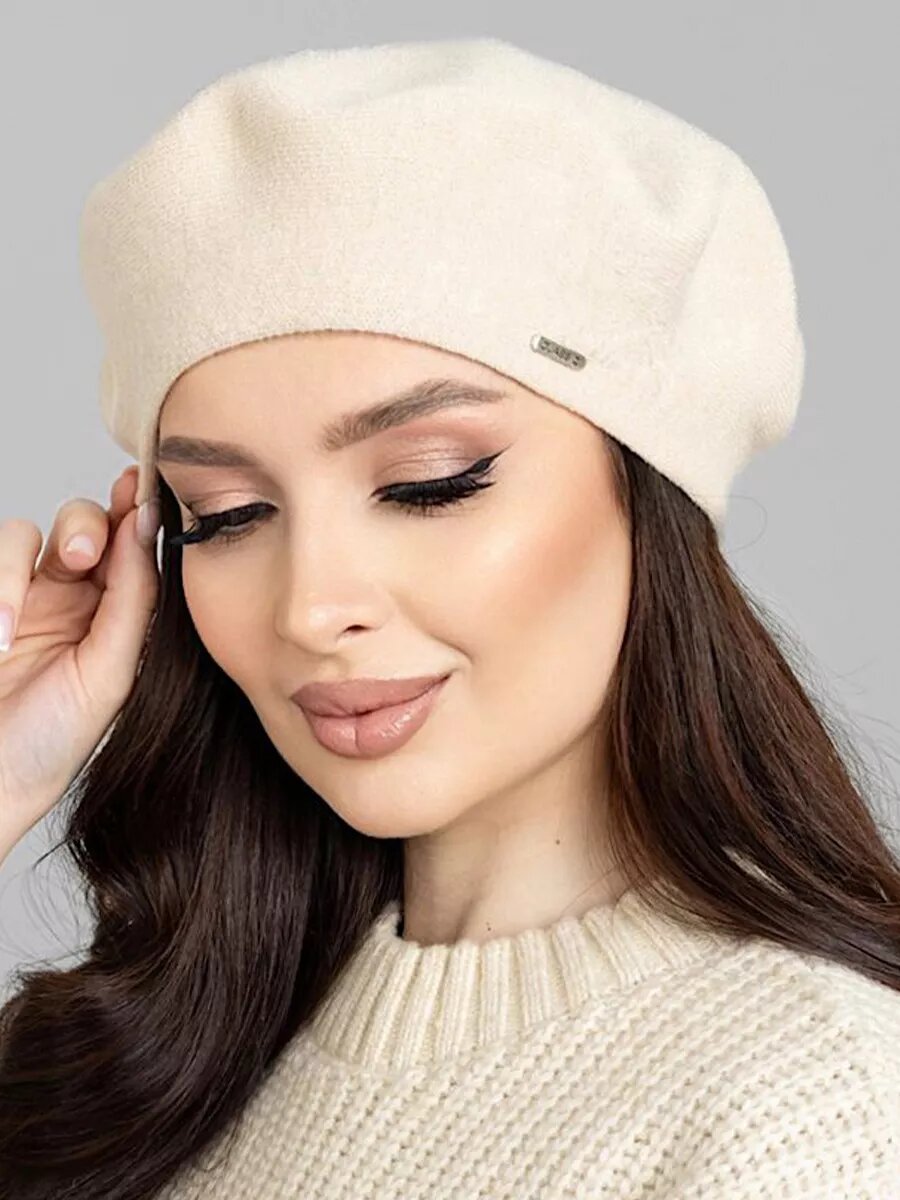 Берет  для женщин, размер 56-58, бежевый — фото 1