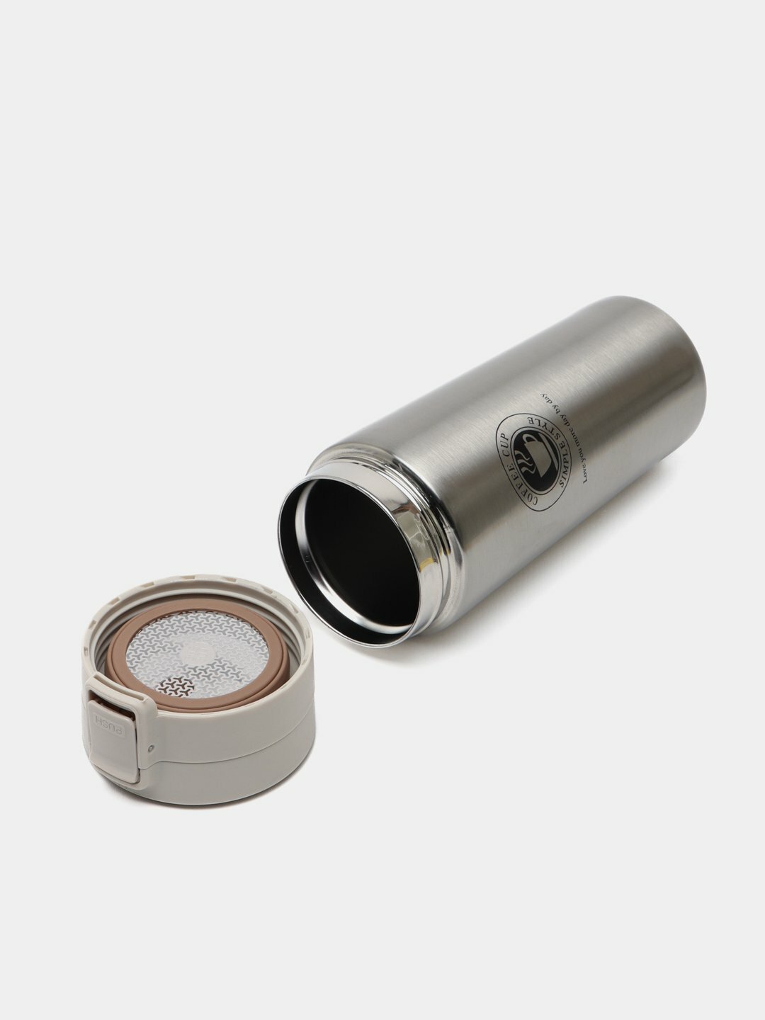 Термокружка для чая и кофе - Серебряный — фото 1