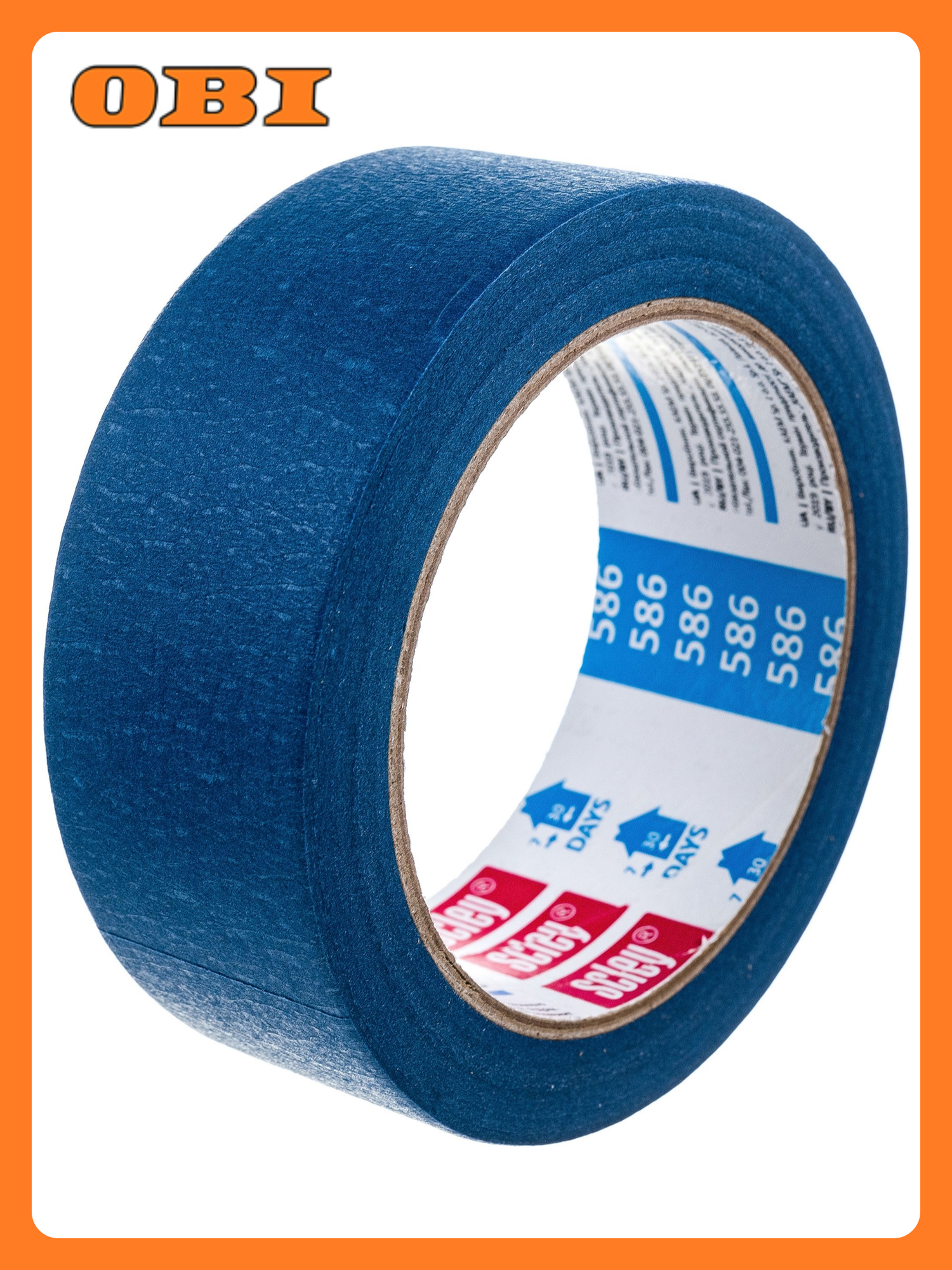 Малярная лента SCLEY 586  38мм x 33м  односторонняя клейкая основа  бесцветная