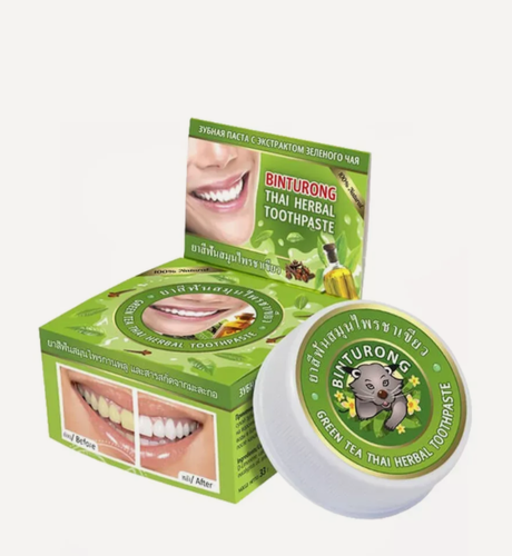 Изображение товара Зубная паста Binturong с добавлением зеленого чая 33 г, Таиланд