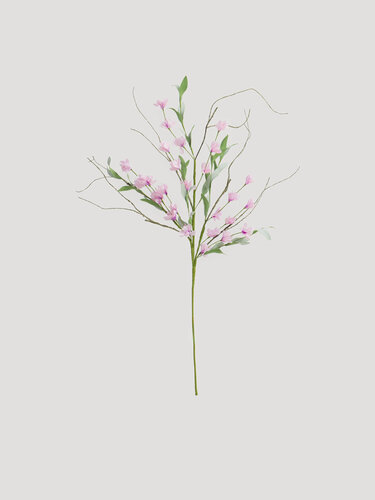 Изображение товара Ветка декоративная, 80 см, полиэтилен, Розовые цветы, Flower garden