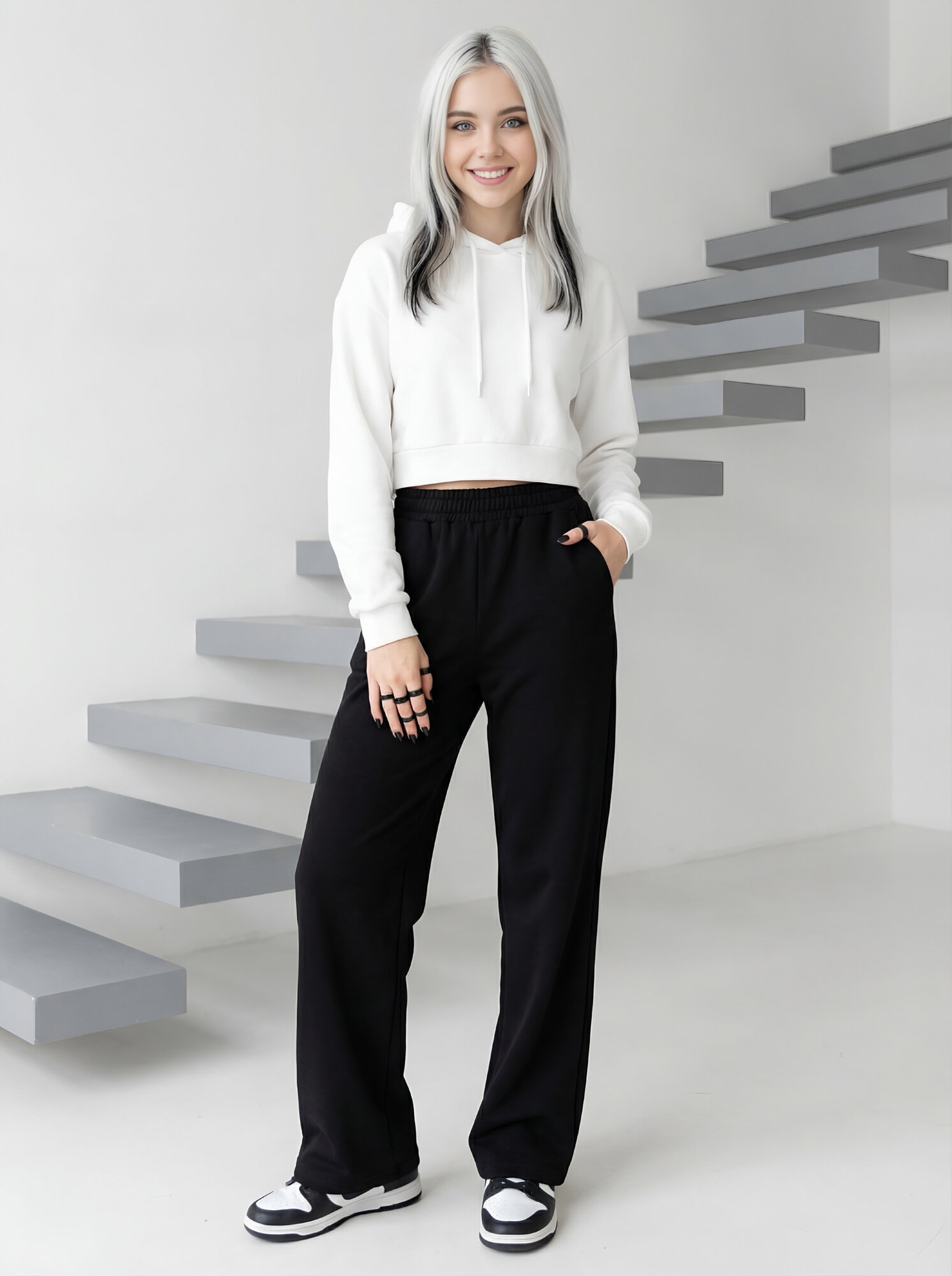 Брюки классические  размер 158-164 черный