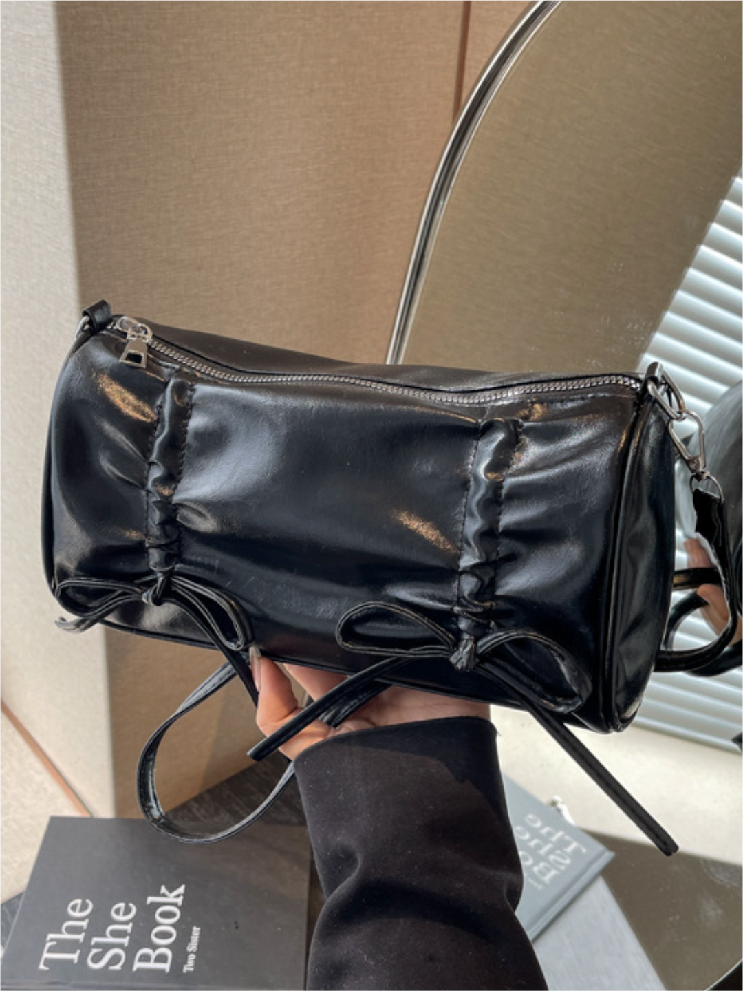 Сумка кросс-боди , фактура гладкая, черный — фото 1