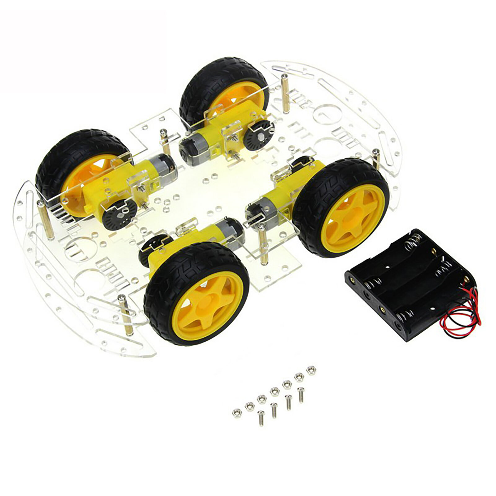 4WD Smart Robot Car Kit DIY Акриловый Двойной Шасси DIY Комплект Ручной Работы Проект