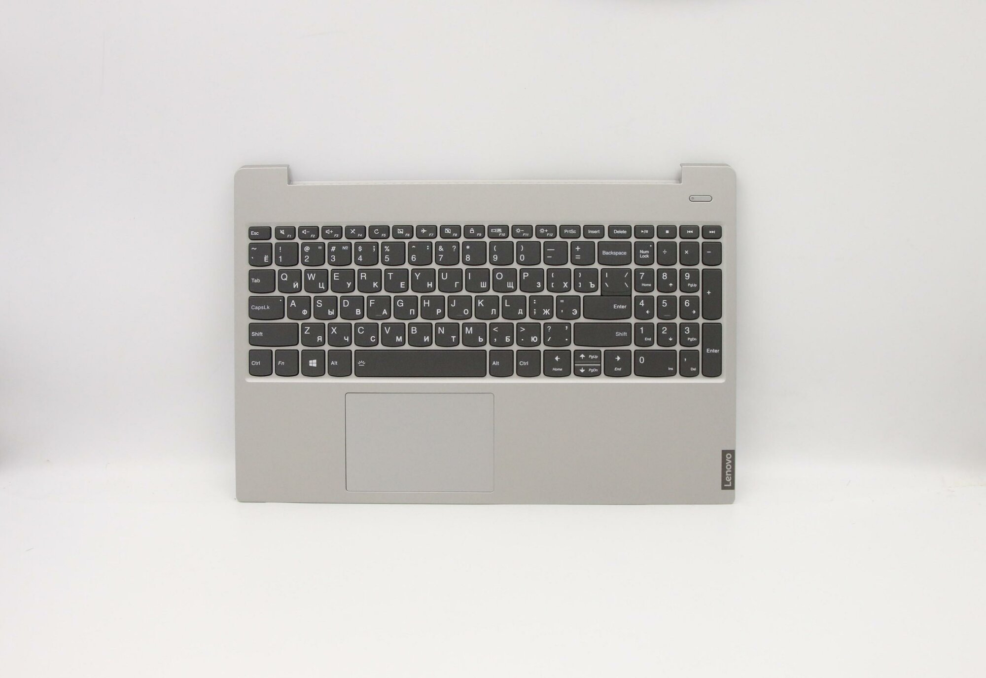 Верхняя панель с клавиатурой (топкейс) для ноутбука Lenovo ideapad S340-15IWL/S340-15IML/S340-15API/S340-15IIL раскладка - русская, с подсветкой, серый (5CB0S18759), оригинал