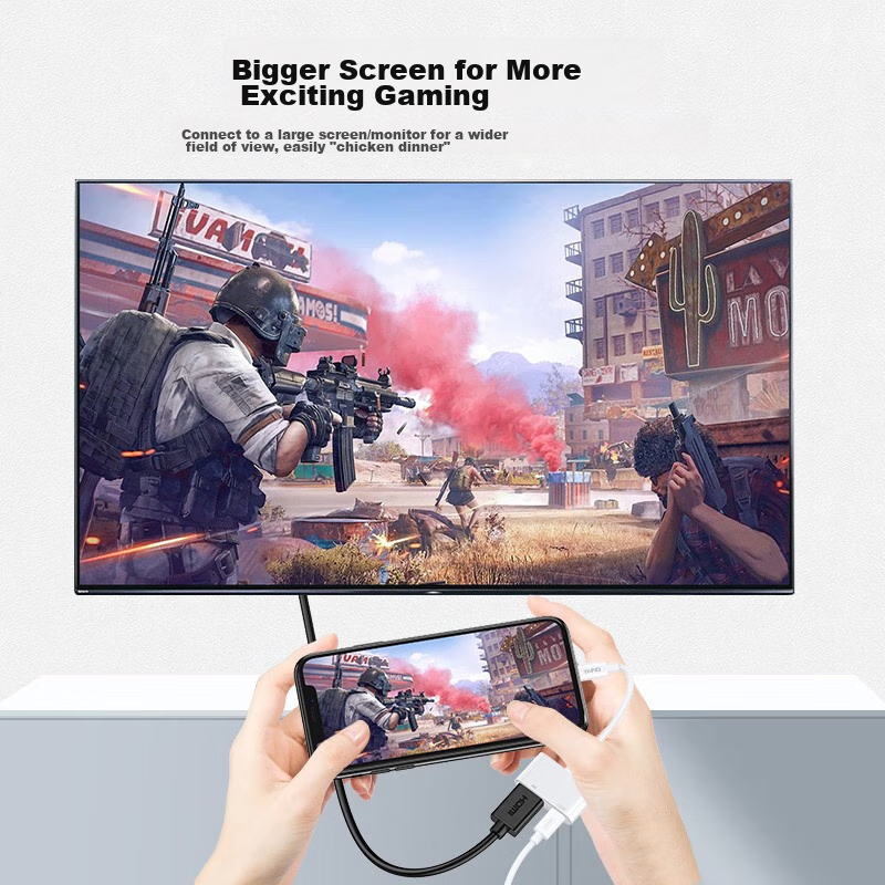 Liantuo, Apple Lightning to HDMI Converter, High-Definition Video Adapter, IPhone And IPad Screen Mirroring Cable, Display, TV, Projector, Screen Mirroring Connection Cable