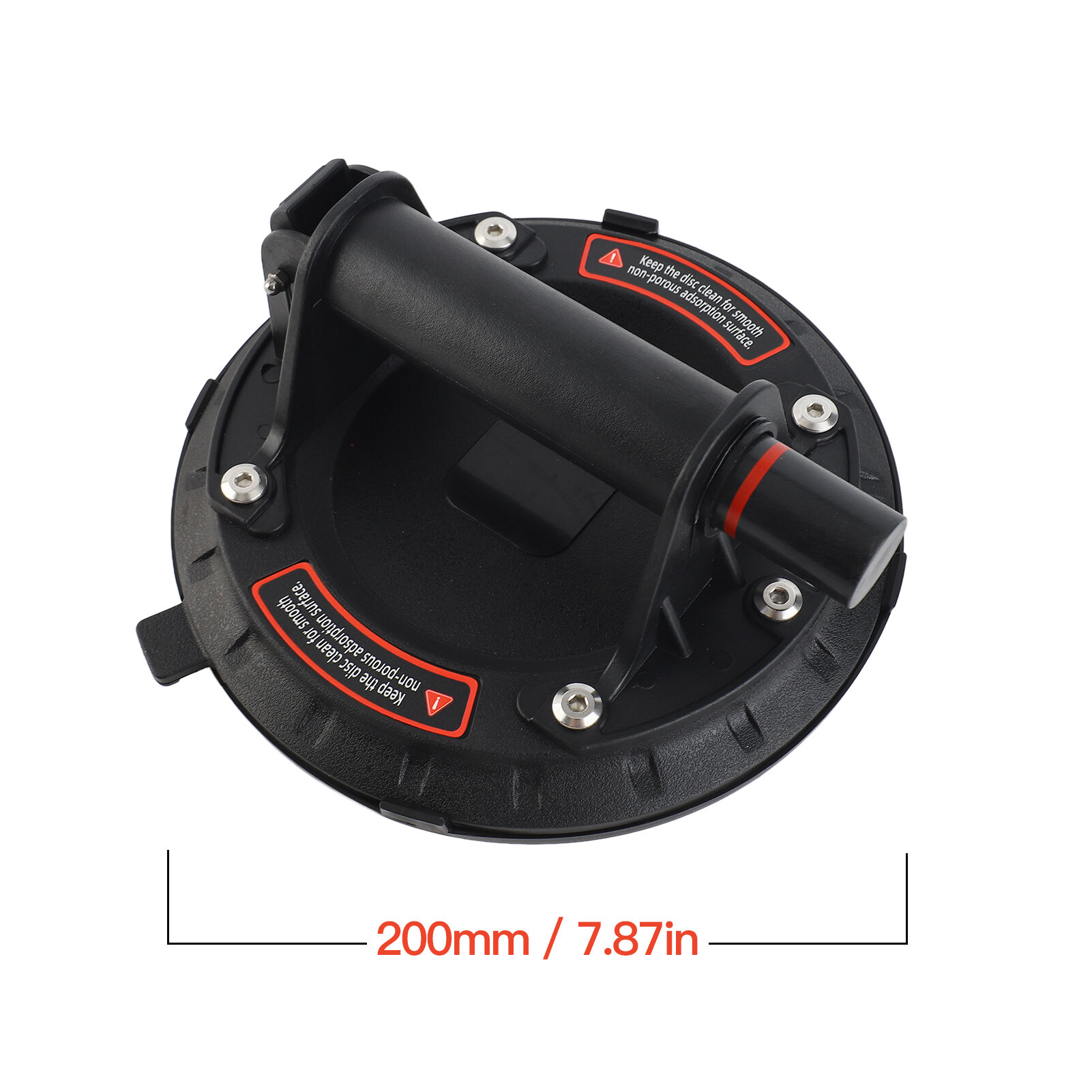8inch Vacuum Suction Cup Heavy Duty Handheld 200kg 440lbs Load Capacity for Lift Glass