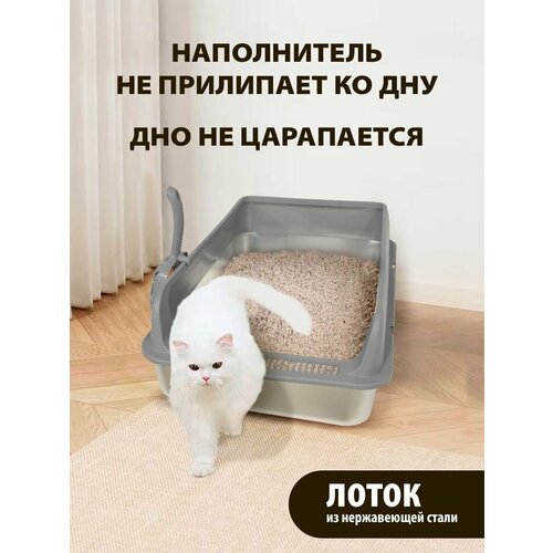 Лоток для кошек E-CW2412002 большой с высоким бортом