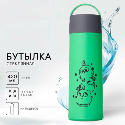 Бутылка для воды «Не усложняй», 420 мл, стекло