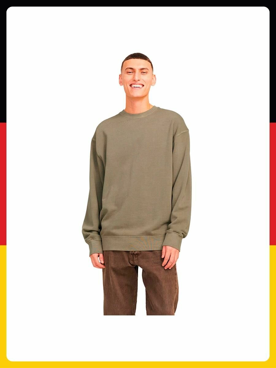 Свитшот спортивный Jack & Jones, размер .XL, , зеленый