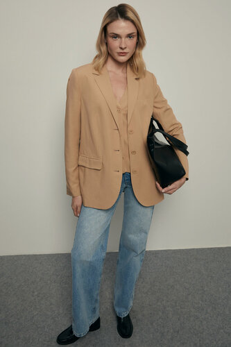 Изображение товара Пиджак однобортный с добавлением льна