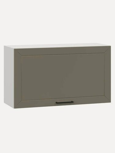 Изображение товара Кухонный модуль навесной, шкаф Сектор с полками, 80х29.6х45.6 см, Белый / Базальт