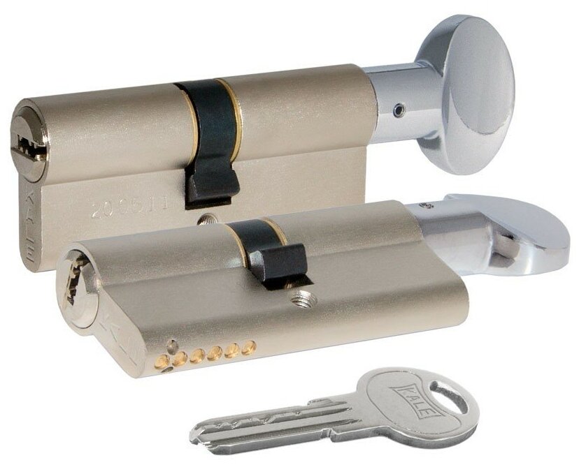 Цилиндровый механизм с вертушкой 164 SM/80 (35+10+35) mm никель 5 кл 25575 Kale Kilit