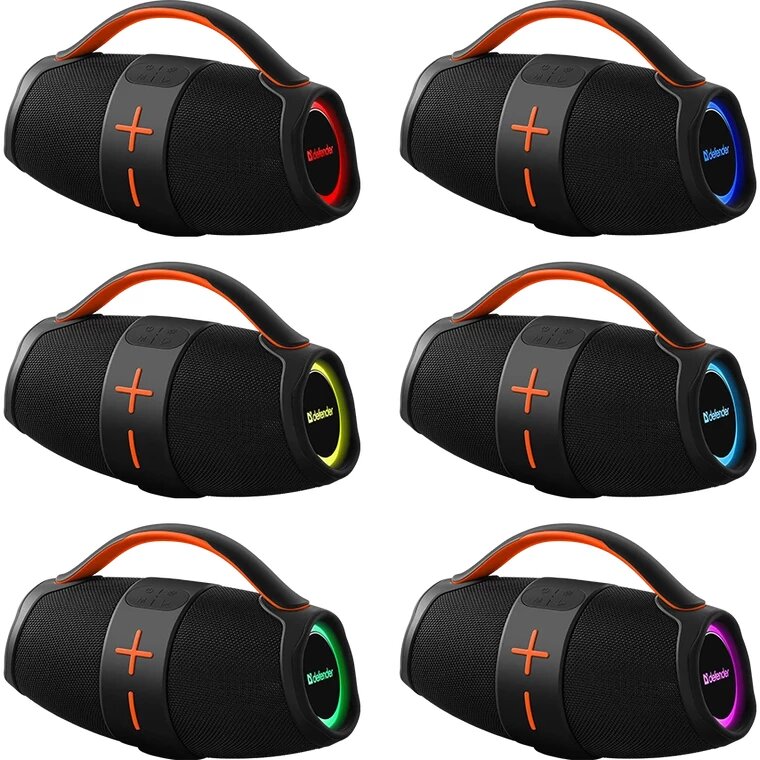 Колонка портативная Defender Beatbox 24, черный Стерео, 25Вт, пластик, резина, AUX, USB , USB Type-C