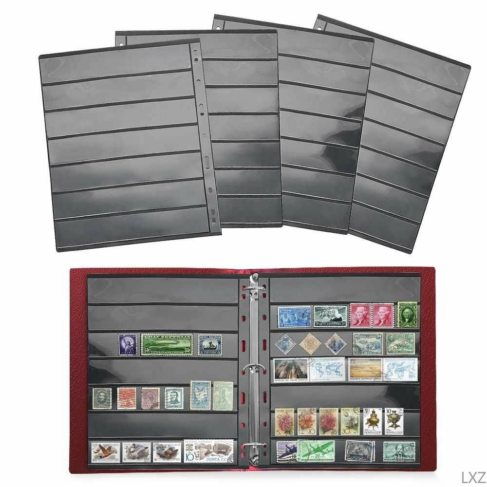 Комплект из 10 Двойной черных листов для марок на 7 полос, Формат "OPTIMA" 218x280ммlxz