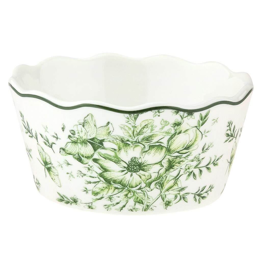 "Сицилия" Салатник фарфоровый 300мл, фигурный, с деколью, отводка, в коробке