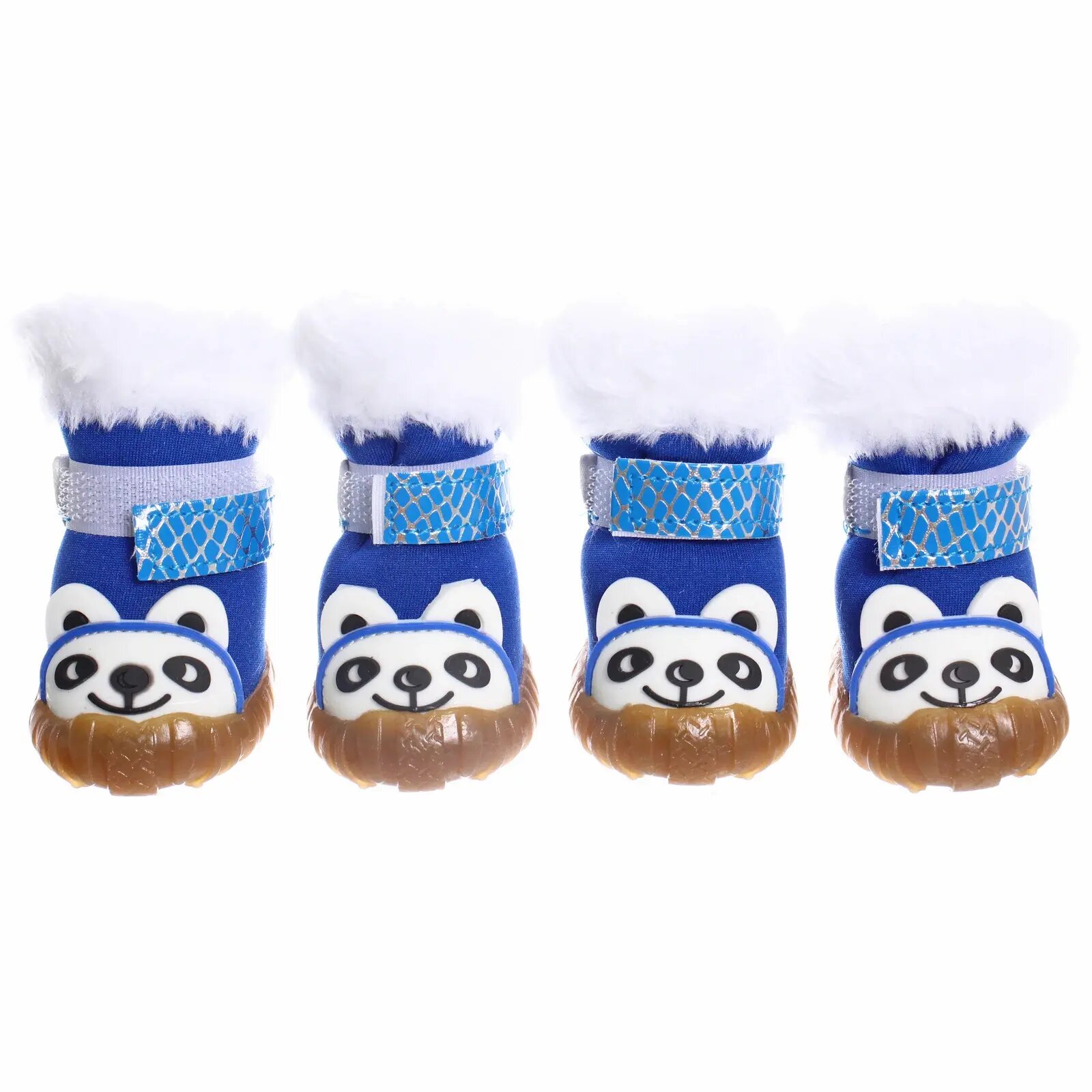 Ботинки зимние для животных «модный БРО», синий, размер 3, на липучке