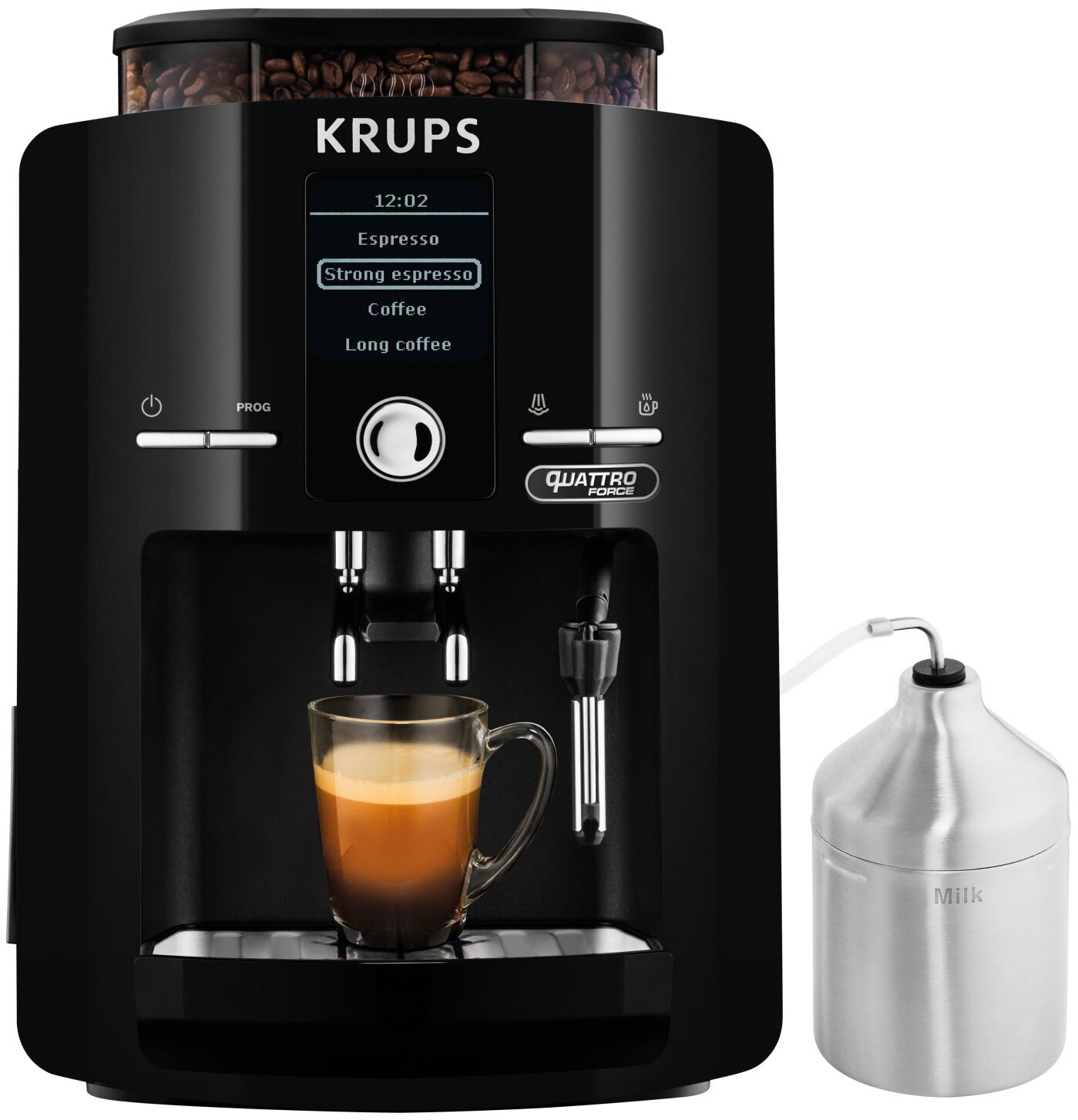 Кофемашина автоматическая Krups Espresseria Quattro Force EA82F010 черный
