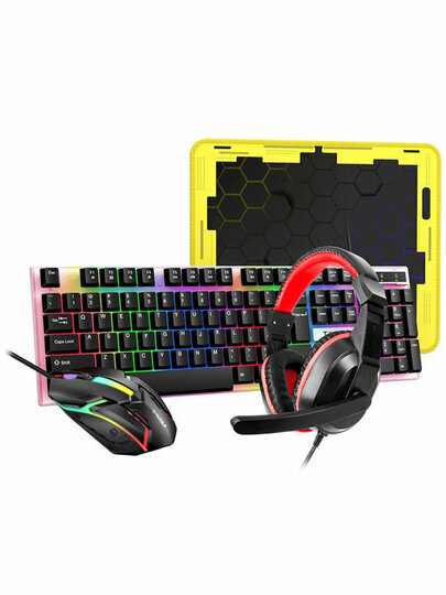 Игровой набор TF270, TF240, TF400, 4 в 1, мышь, клавиатура, гарнитура, коврик