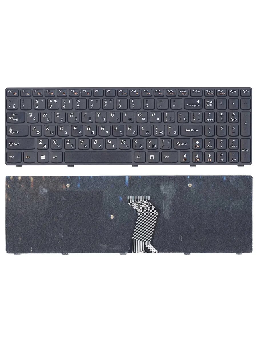 Клавиатура Lenovo IdeaPad G500 G700 черная с черной рамкой