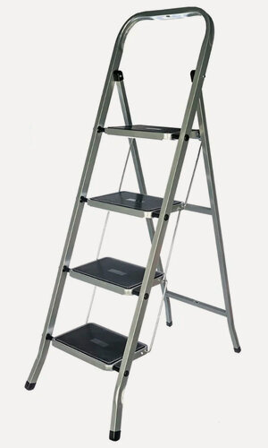 Изображение товара Лестница-стремянка Fit стальная, 4 широкие ступени, Н=139 см (65383)