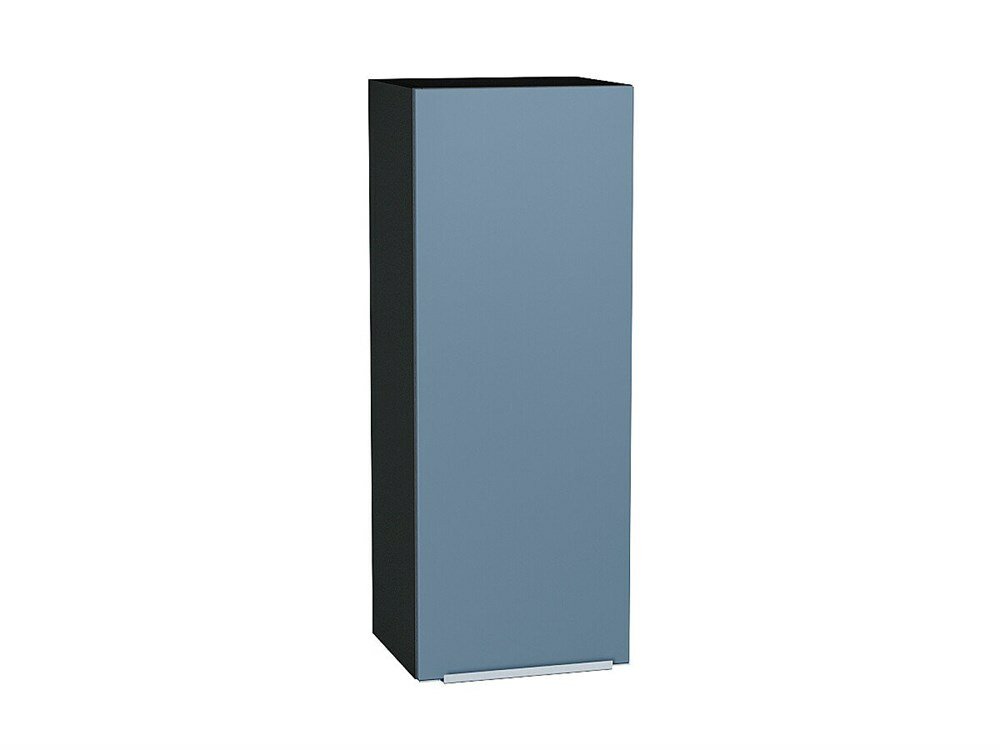 VVT Шкаф верхний с 1-ой дверцей Фьюжн Graphite, Silky Blue, 920, 350 В*Ш*Г 920*350*320, фасад МДФ Silky Blue, корпус Graphite Silky Blue