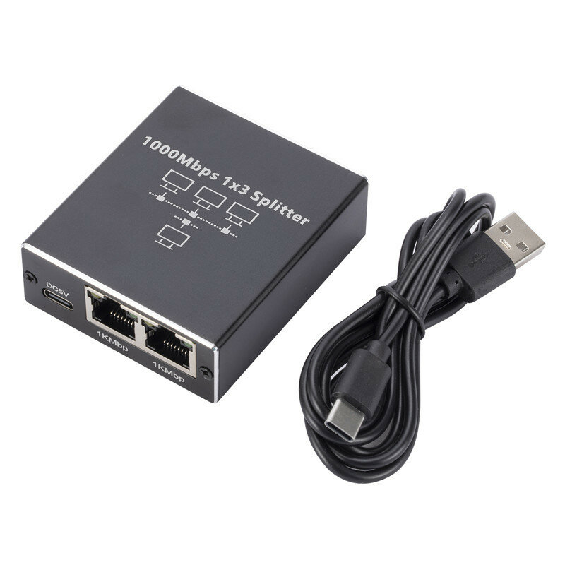 Сетевой разветвитель, гигабитный, RJ45, 1 точка, 3 маршрутизатора, широкополосная сеть